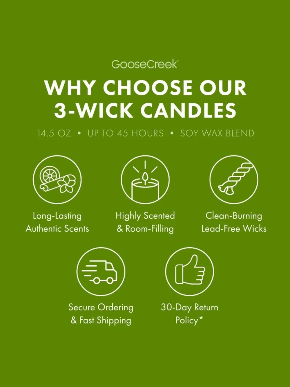New Goose Creek Coconut Caramel Apple 3-Wick Candle 14.5 oz Fall Scent